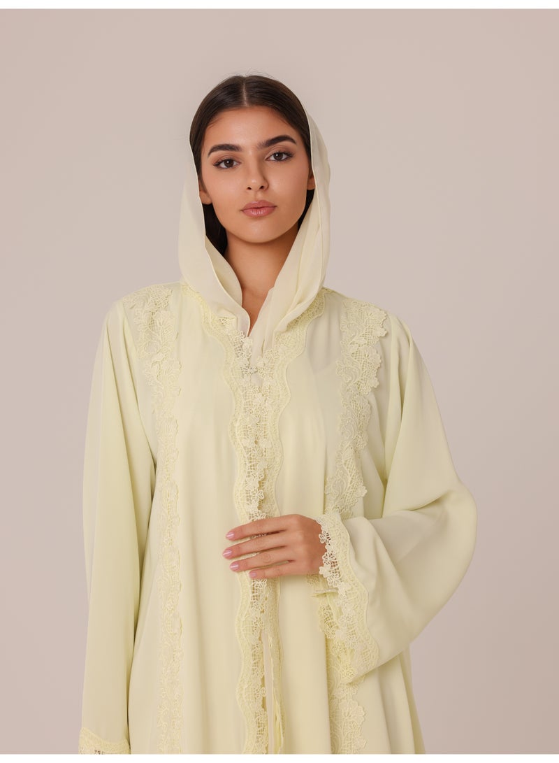 IKKXA Citrus Dream Abaya ABY1227 Yellow - Image 2